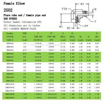 female elbow 2502