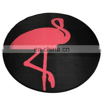 Flamingo 7x7' Round Beach Mat Reversible Polypropylene Outdoor Rug Patio Picnic Mats photo-2