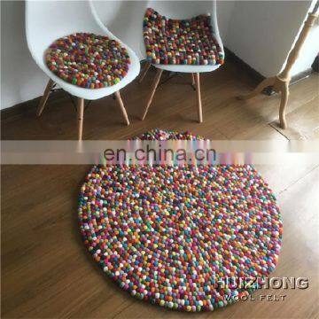 Nonwoven Polyester Needle FeltBallsRug andCarpet with different color