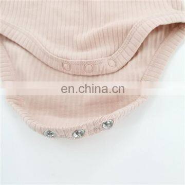 Envelope Short Sleeve Snap Ribbed Organic Cotton Baby Unisex Romper photo-6