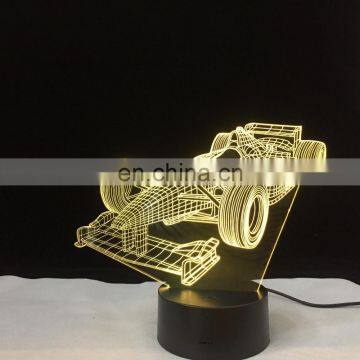 3D Lamp LED USB Fashion car Night Light Boys Kids Gifts Home Bedroom Desk Beside Sleeping Decor