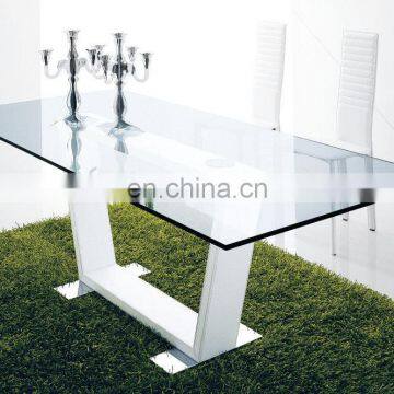 Factory Price Rectangle Tempered Glass Dining Table Top Polished Edge for Factory Price