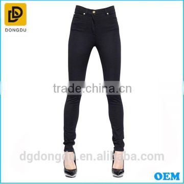 OEM Service Custom High Quality High Waisted Cotton Stretch Jeans