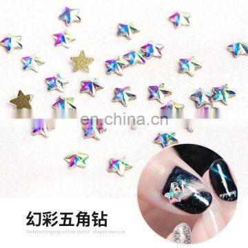 Nail art decoration flat back symphony pentagram crytal nail rhinestone