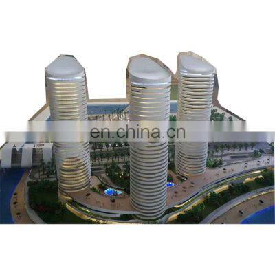 Physical 1/50 scale model of building for real estate marketing