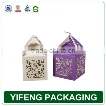 2015 hollow out wedding rectangle folding paper box