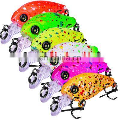 6-color Minoruya  4.7cm plastic simulation  lure 3.3g  pit long fishing crank lure crank lure