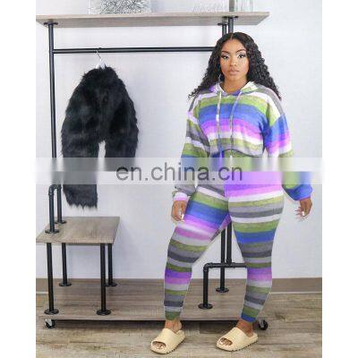 Wholesale Custom Pattern Fashion Cute Sports Long-sleeved Colorful Casual Sports Hooded Sweater Plus Size Jogging Suit Pullover photo-2