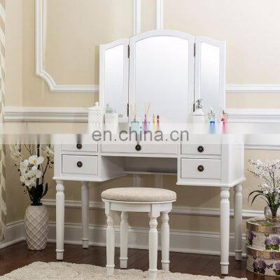 Antique French Vanity Bedroom mirrored dresser table