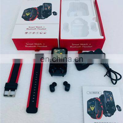 2022 NO 1 Smart Watch 2 in 1 Air 2 Wireless Smart Watch With Earbuds Headset Smart Bracelet Game Tws Earphone photo-5