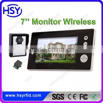 7inch video door phone digital wireless camera system for apartment