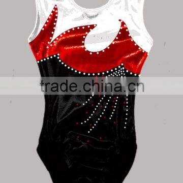 Girl's rhinestone professional gymnastic leotard