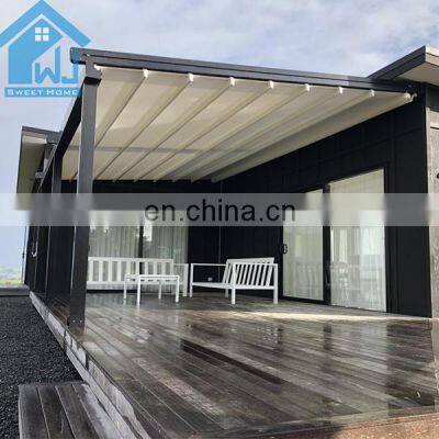 New Design Folding Electric Curving Awnings Pergola Retractable Pool Roof