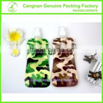 Drinking foldable water bottle 160z portable bottle with printed artwork