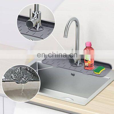 Wholesale Waterproof 2022 Upgrade Silicone Sink Black Water Faucet Mat Kitchen Sink