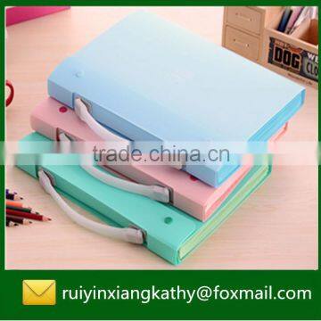 Eco-friendly plastic custom print manila file folder with handle