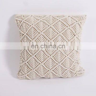 Hot Selling Macrame Boho Knitted Pillow Cover, Handmade Bohemian Cotton Decorative Cushion Cover Vietnam Supplier photo-5