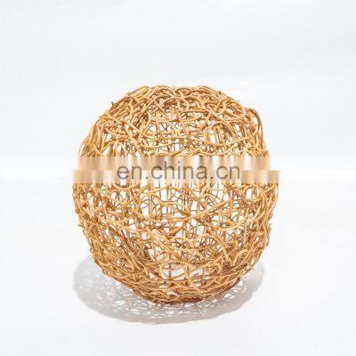 Round Ball Rattan Lamp Shade Hanging Pendant Light Manufacturing Wicker Woven Lamp Light Shade Best Wholesale photo-2