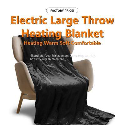 Washable Electric Blanket/ Ultra Large Electric Blanket/ Winter Dark Grey Electric Blanket/