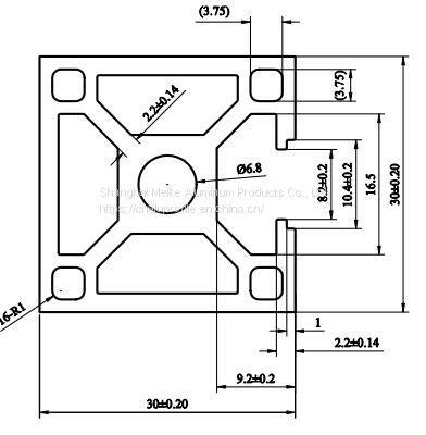 MK-8-3030A Aluminum Alloy Black Anodized 3030 T Slot Aluminium Extrusion Profile for 3D Printer Factory Price photo-2