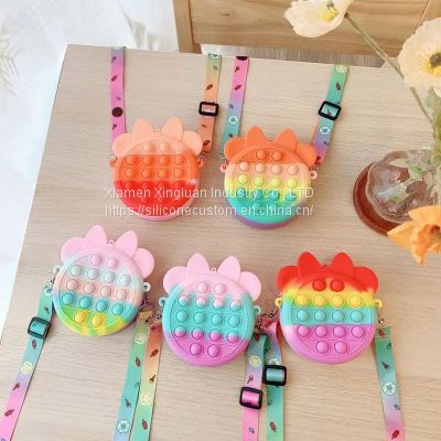 Handbags push silicone pop it mini bag bubble coin purse