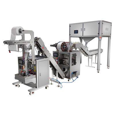 Internal and External Package Linkage Line Green Teatriangle Package Packaging Machine