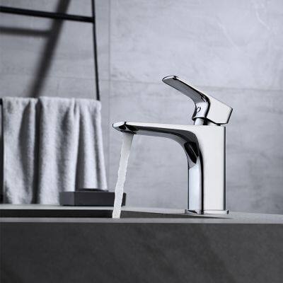 J Star Factory Outlet Hot And Cold Water Brass Luxury Basin Faucet Basin Mixer For Hotel Bathroom photo-5