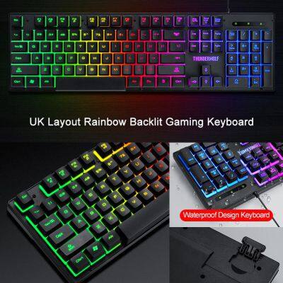 Amazons Top TF400 Gaming Wired Keyboard Mouse 4 in 1 Combos Keyboard Mouse Mousepad Speaker Set for Tablets photo-4