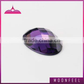 faseted cabochoms ovaI cubic zircomia