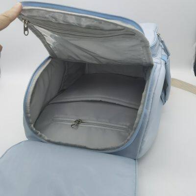 Baby Diaper Bag Double Layer Storage Bag Portable Polyester High-capacity go Out Zipper Pack Diaper Bag photo-2