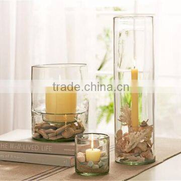Glass Dispaly Hurricane Pillar Votive Taper Candle Cups