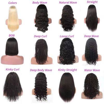 Wig 100% human hair virgin hair lace wig water wave