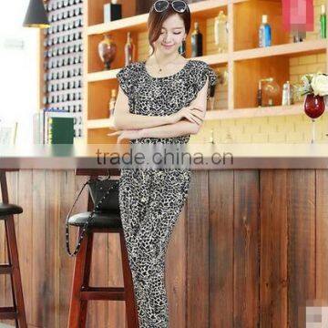 Show Thin Printed Chiffon Jumpsuits Summer Clothes Pants Female Leisure Trousers photo-4