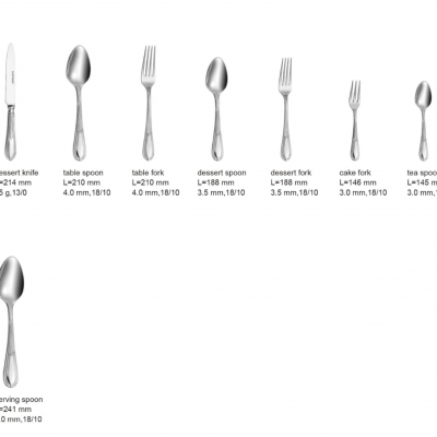 Stainless Steel Full Series Flatware- Knife, Fork, Spoon, Ladle, and Serving Items photo-5