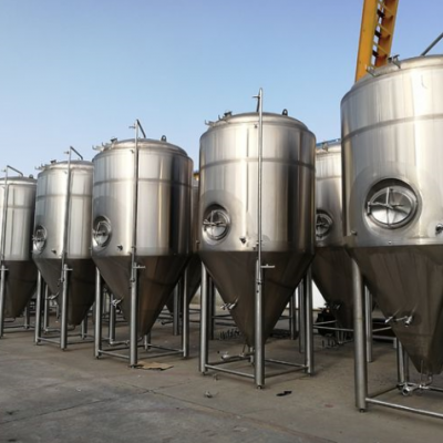 Silver Beer Fermentation Equipment Stainless Steel Conical Fermentation Tank