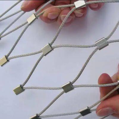 Stainless Steel Rope Mesh for Industrial Safety Guardrails - 2x2 Inch