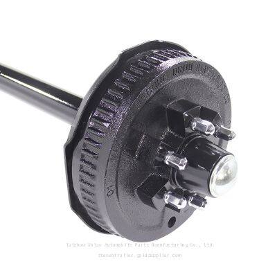 7000 Lb, 8-Hole | Flatbed Trailer, Camper Trailer, Park Mdeol RV, Park Trailer's Spindle Assembly and Through Axle Assembly | One-Piece Axle