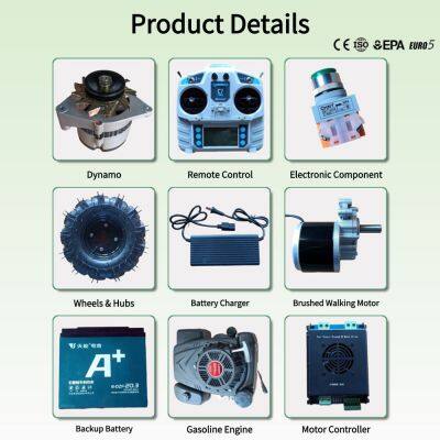 Factory Direct Sales Grass Cutting Low Height Remote Controlled 4WD Lawn Cutter Machine photo-5