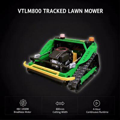 Vigorun VTLM800 Rough Terrain Automated Grass Cutter High-Efficiency 800mm Cut Track-Mounted RC Brush Cutter