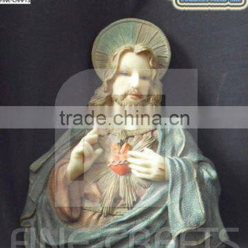 Polyresin Jesus religious wall plaque decoration