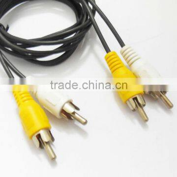 White Yellow 2x RCA PHONO Audio Cable