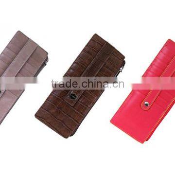 Long leather credit card case