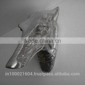 Greyhound Wall Head Aluminium Figurine