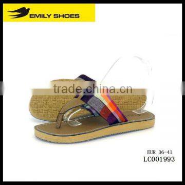 Lady's multicolor quadrille casual slipper