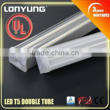 Italy Double T5 Fitting 1800mm 1500m direct replacement integrated led tube light with milky cover