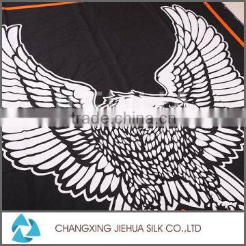 Superior Hand Block Polyester Viscose Badge Print Fabric photo-2