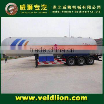 3 Axles 60cbm LPG Semi Trailer the Biggest LPG Tank Trailer