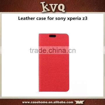 Fashion PU Leather Wallet Flip Case Cover for sony xperia z3 leather case