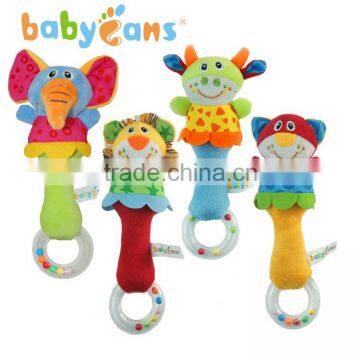 Babyfans Plush Stuffed Lovely Shape Hand Bell Baby Toys With Rattle Teether Toy For Kids photo-6