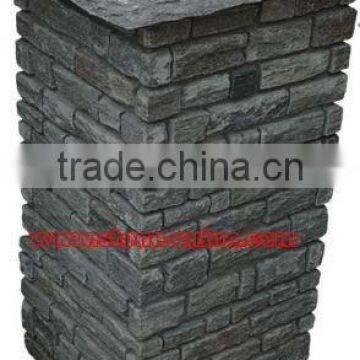 Natural culture stone gate post